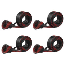 Angel cover Reusable rod protection – 4 pieces durable elastic cover for kayak, boat, oil, river, lake, garage, wall and ceiling red black
