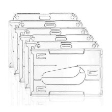 5 pcs Card Sleeve with Thumb Slot PC Plastic Clear Frosted ABS ID Card Sleeve PS Badge