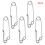 Cord Clips 5-Pieces, Stainless Steel, Snap Closure 1