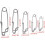 Cord Clips 5-Pieces, Stainless Steel, Snap Closure 5