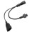 Separatore a Y da IEC C14 a C5 0.32m 1ft Nero EU4.0 6