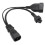 Separatore a Y da IEC C14 a C5 0.32m 1ft Nero EU4.0 2