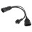 Separatore a Y da IEC C14 a C5 0.32m 1ft Nero EU4.0 15