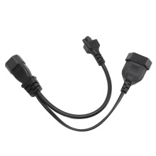 C14 zu C5 EU4.0 Y Splitter Stromstecker Kabel, Single IEC 320 C14 Male auf C5 EU4.0 Female Splitter Adapter Kabel, 1 Fuß
