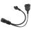 Separatore a Y da IEC C14 a C5 0.32m 1ft Nero EU4.0 12