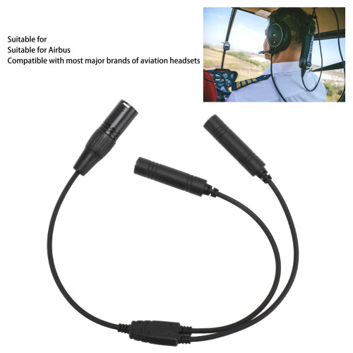 GA Dual-Plug Headset-Adapter für Airbus 5-Pin XLR 2