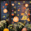 2 sets of pumpkin maple leaf electrostatic glass stickers window wall stickers double-sided visual g 2