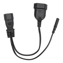 C14 auf C7 EU4.0 Y-Splitter Power Stecker Kabel, Single IEC 320 C14 Male auf C7 EU4.0 Female Splitter Adapter Kabel, 1 Fuß