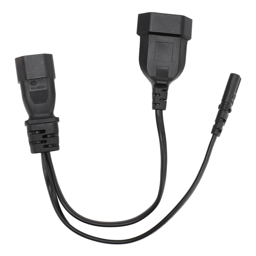 C14 To C7 Eu4.0 Y-Splitter Power Cord 1Ft Iec320 7661332993632