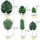 60 Pack Artificial Leaves in 6 Different Types Enthur, Imitation Tropical Plant Leaves for Table Dec 1
