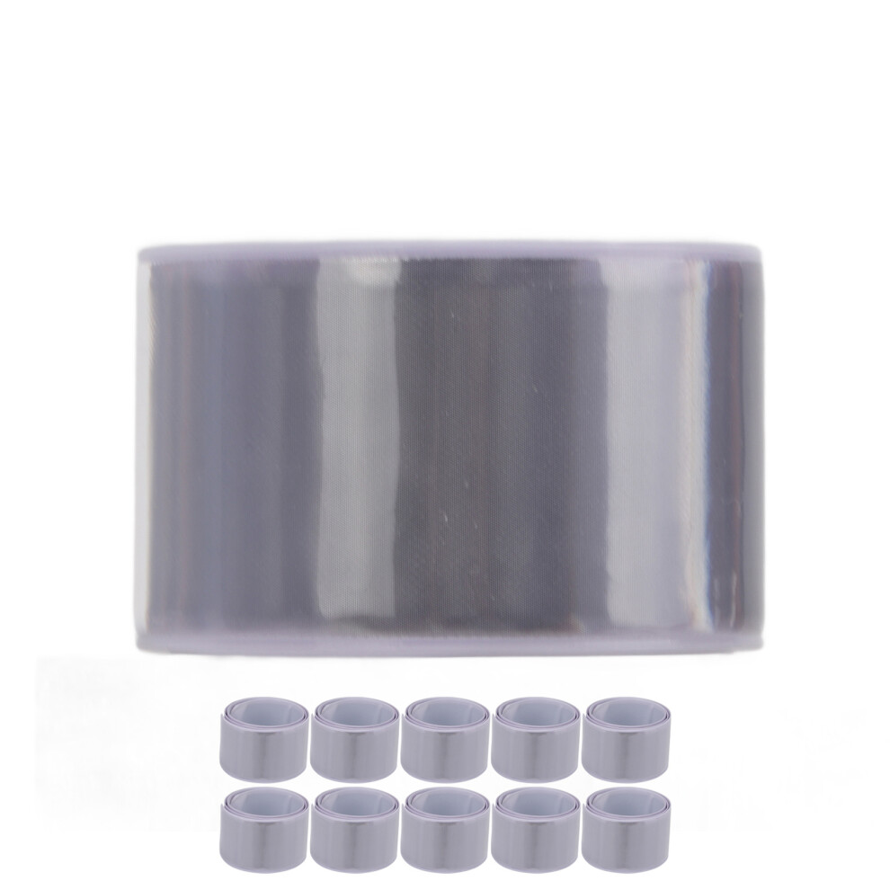 Sporting Reflective Silicon Steel Slap Armband for Clothing & Riding Silver-image-OPC-PJBPBQP-NEW