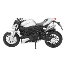 1:12 Maßstab Edelstahl-Motorradmodell Realistisches Motorradmuster Kindermoto-Spielzeug für Sammler-Display Silber