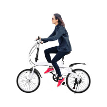 20 Inch Folding Bike, 6Speed Double V Brake, Adult Folding Bike, Height Adjustable Folding Bike, Camping City Bike