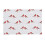 Durable Robin Printed Cotton Placemats - Set of 4 - Red 1