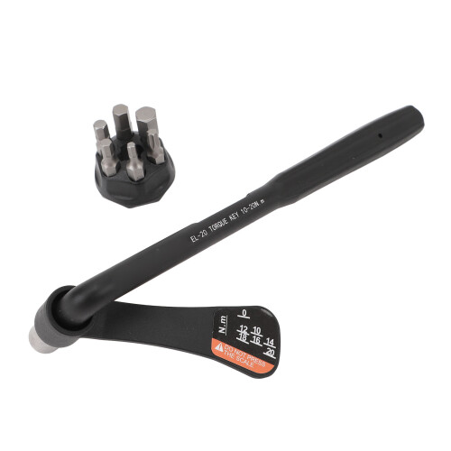 Llave dinamométrica de cromo-vanadio de 10-20 N.m con hex interno