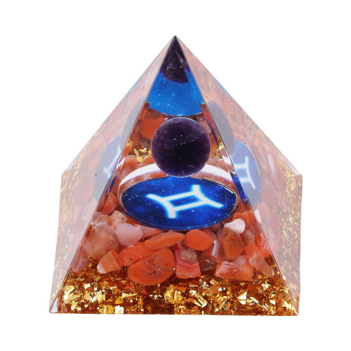 Constellation des Gémeaux Pyramide Pierre Énergie 5x5x5 cm 2