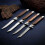 Knife Small Compact Folding Tanto Neck Wood Handle 4