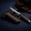 Knife Small Compact Folding Tanto Neck Wood Handle 3