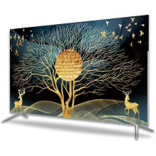 50-52 Inches TV Cover, Polyester Dust Proof TV Screen Protector Cover Fabric for LCD LED, Indoor Bed