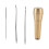 Kit de punzón para coser cuero, mango de latón, 65mm 2
