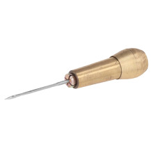 Kit de punzón para coser cuero, mango de latón, 65mm