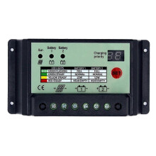 Dual Battery Solar Charge Controller PWM 12V 24V System Batteries Power Panel Regulator Charger(10A)