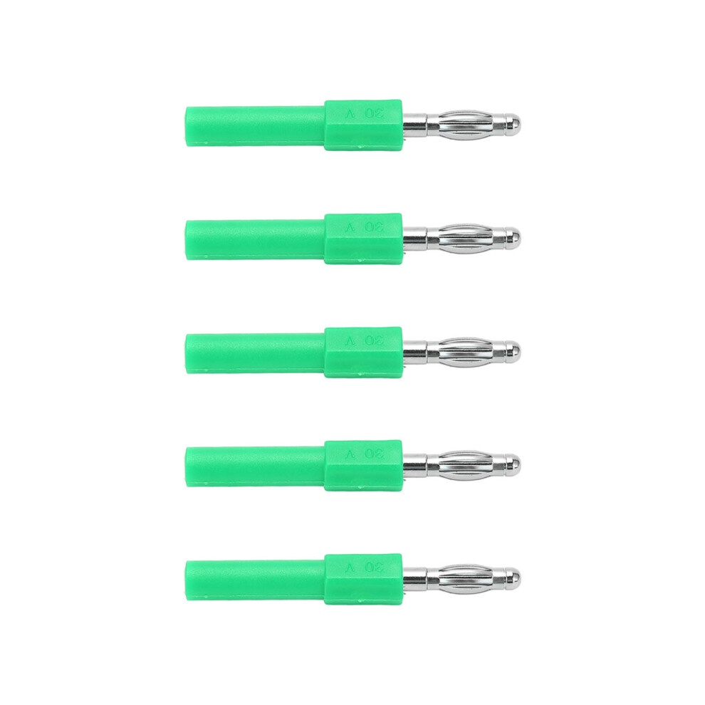 5Pcs 4Mm To 2Mm Banana Plug Adapter For Multimeters, 36A Green 4041333000332