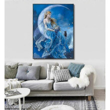 DIY Fairy Diamond Painting Kits for Adults 5D Moon Large Diamond Art Painting Full Drill Stitch Diam