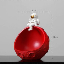 Resin Astronaut Ornaments Durable Key Storage Box Cute Art Crafts for Home Table Office Decoration