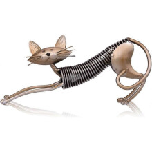 Cat Sculpture Metal Iron Household Art Crafts Decoration Home Furnishing Ornaments,lying