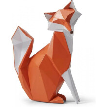 Art Fox Statue Decor Figurine Fox Sculpture Arts Resin Animal Gift 21cm