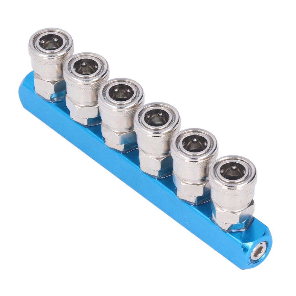 G1/4 Air Distribution Block Smlâ6 6-Ways Aluminum Pneumatic Manifold 3441333002175
