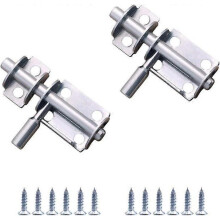 2Pcs Security Door Latches Door Latch Stainless Steel Lock Latch Small Anti-Theft Device for Sliding
