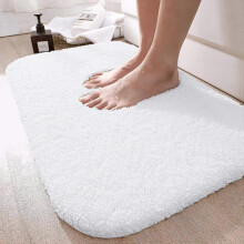 Bath Mat 40 x 60 cm, Non-Slip Absorbent Bathroom Rug, Soft Shower Mat, Machine Washable Microfiber f
