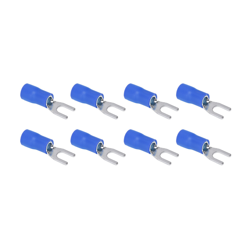 300Pcs Copper Pvc Insulated Fork Spade Terminals 4Mm/0.16In 8761333004111