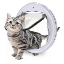 Cat Flap Door for Cats Dogs Pet, Large Cat Flap Door for Windows Sliding Glass Doors with 4 Locking