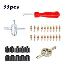 Valve tool 33pcs valve core disassembly wrench pure copper valve core assembly tool valve cap
