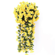 2 Pack Artificial Hanging Flowers Plants, Multicolor Violet Flower Ivy Wisteria Garland Decor Beauti