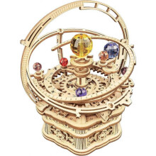 3D Wooden Puzzle Mechanical Model Building Kit for Adult Kids, Starry Night Music Box