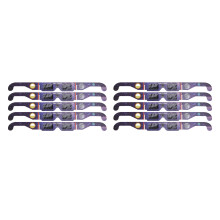 10 Stück Solar Eclipse Brillen Papier Sonnenfinsternis Beobachtungsbrillen Sichere Shade für Direktsonnenbeobachtung Braun