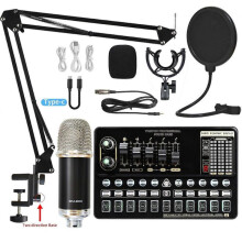 Live sound card mobile phone equipment computer recording capacitor microphone live broadcast