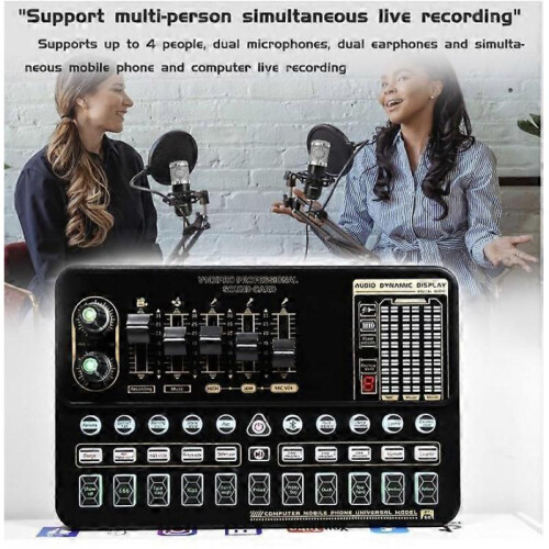 Live sound card mobile phone equipment computer recording capacitor microphone live broadcast 1