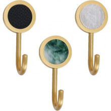 3PCS Adhesive Wall Hook 10KG (Max) Bathroom Coat Hook without Drilling No Trace Wall Coat Rack Desig