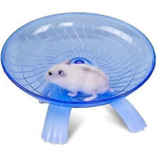 Plastic Small Animal Exercise Wheel - Non-Slip Disc for Hamster Hedgehog Small Pet, Blue 18 x 18 x 1