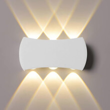 6W Indoor LED Wall Light,Outdoor Wall Light IP65 Waterproof 1200LM,Modern Aluminum Wall Light 3000K