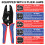 Professional Coaxial Cable Crimping Tool Set, 5 Jaws, 235mm 1