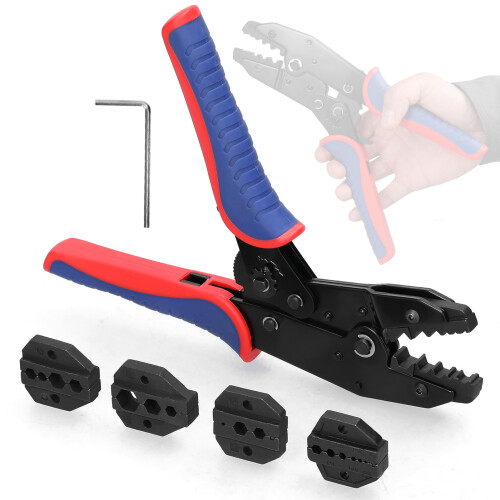 Professional Coaxial Cable Crimping Tool Set, 5 Jaws, 235mm 2