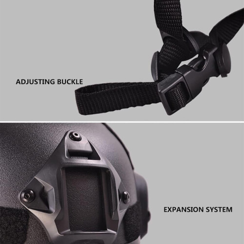 Imitationshelme Tactical Fast Helmet Airsoft Polycarbonate Adjustable Black 2