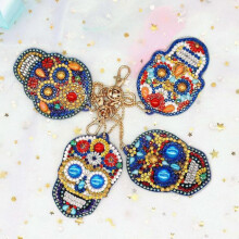 DIY Keychain Diamond Drawing Christmas Gift Diamond Sticker Embroidery Double -sided Drill Acrylic K