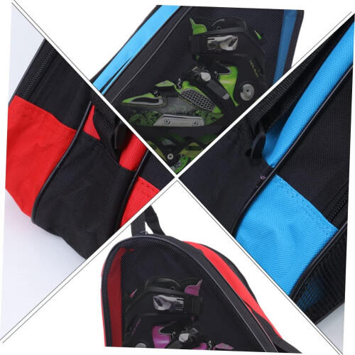 Roller Skates Storage Bag 2-Pack Oxford Fabric Red Carry Bag 1